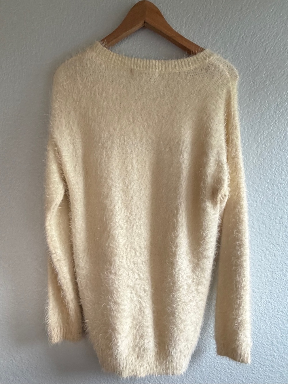 Forever 21 Fuzzy Sweater in cream - Picture 2 of 3